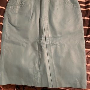 Leather skirt knee length